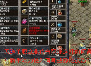 �����ְ��ҵ����ְҵѡ����αܿӣ�����ս����������Щ���ؼ��ɣ�