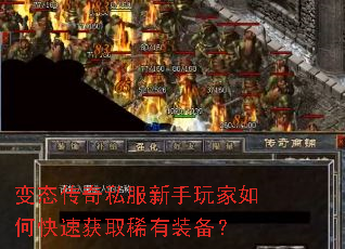 变态传奇私服新手玩家如何快速获取稀有装备? 变态传奇私服新手玩家如何快速获取稀有装备?