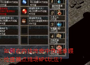 ������ڹҴ����п���������ׯ�µ�ĳ�NPC�淨��