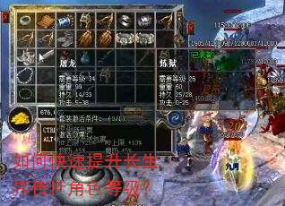 如何快速提升长生界传世角色等级? 如何快速提升长生界传世角色等级?