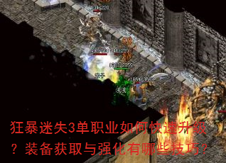 狂暴迷失3单职业如何快速升级?装备获取与强化有哪些技巧? 狂暴迷失3单职业如何快速升级?装备获取与强化有哪些技巧?