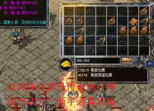 如何快速提升传奇角色等级与战力?新手必看攻略 如何快速提升传奇角色等级与战力?新手必看攻略