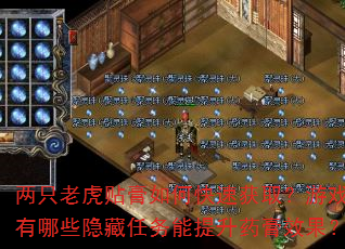 两只老虎贴膏如何快速获取?游戏内有哪些隐藏任务能提升药膏效果? 两只老虎贴膏如何快速获取?游戏内有哪些隐藏任务能提升药膏效果?